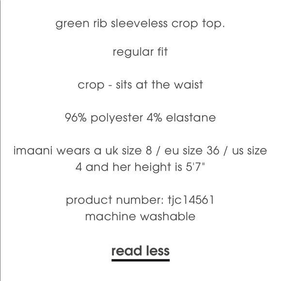 White Rib Sleeveless Crop Top - Picture 7 of 7